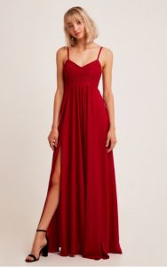 vestido rojo de subdued