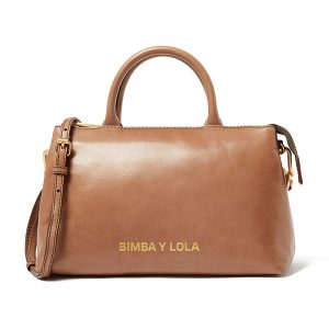 bolso de piel marrón