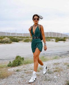 vestido verde coachella 2019