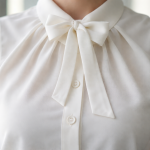 La camisa con lazo al cuello, una de las tendencias más visibles de esta primavera